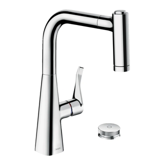 Смеситель для кухни Hansgrohe Metris Select 220 2jet, sBox (цвет - хром), с вытяжным душем (73805000) фото 1 Aquada.com.ua