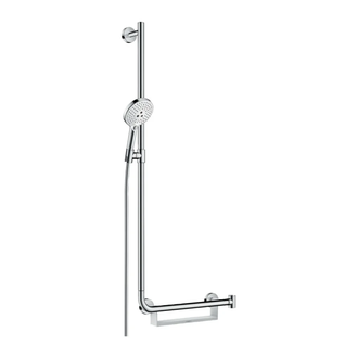 Душевой гарнитур Hansgrohe Raindance Select S 120 3jet EcoSmart 9 л/мин со штангой 110 см (цвет - хром/белый) (26325400) фото 1 Aquada.com.ua