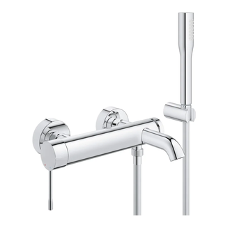 Смеситель однорычажный для ванны Grohe Essence DN 15 (цвет - хром) с ручным душем (33628001) фото 1 Aquada.com.ua
