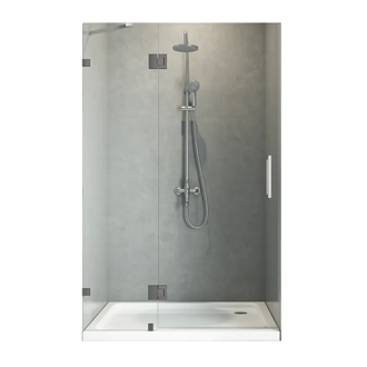 Koer SR SD04-120x200 Дверь в нишу, прозрачная, графит (KR5388)