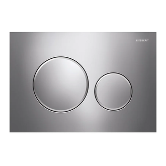GEBERIT SIGMA 20 cмывная клавиша, двойной смыв, хром глянцевый/хром матовый /хром глянцевый (115.882.KH.1) фото 1 Aquada.com.ua