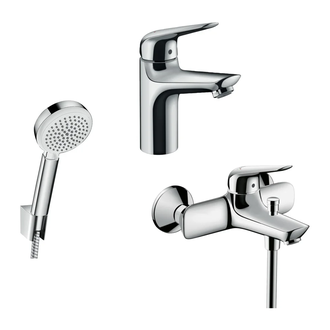 Набор смесителей для ванны 3-в-1 Hansgrohe Novus 100 (цвет - хром) (710342663) фото 1 Aquada.com.ua