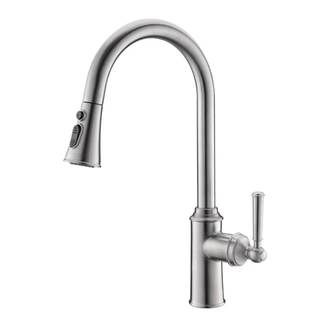 Смеситель для кухни Imprese Hydrant (цвет - никель матовый) (ZMK031806150) фото 1 Aquada.com.ua