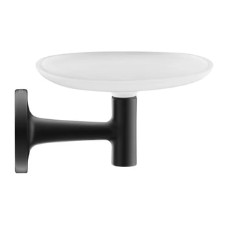 Мыльница подвесная Duravit Starck T, чёрный матовый/матовое стекло (0099334600) фото 1 Aquada.com.ua