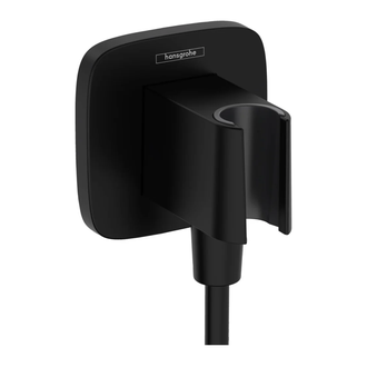 Шлангове підключення Hansgrohe FixFit Porter Q з тримачем, Matt Black (26887670)