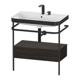 Раковина c-bonded с напольной металлической консолью Duravit Happy D.2 Plus 77,5 х 49 см (HP4742E6969) фото 1 Aquada.com.ua