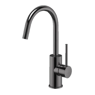 Змішувач для умивальника Paffoni Light без донного клапана, Brushed Black Nickel (LIG078NKNSP)