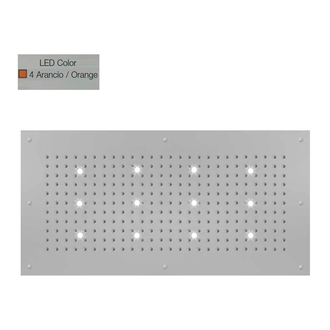 Верхній душ BOSSINI DREAM-XL RECTANGULAR, 12LED (помаранчевий), для підвісної стелі 100x50сm, хром (WI0382000030416)