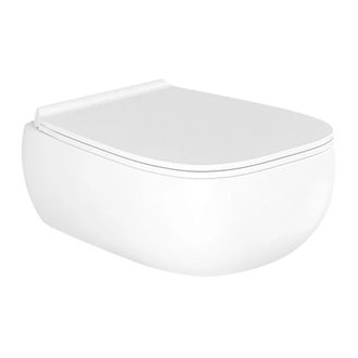 Унитаз подвесной Goclean® (безободковый) Flaminia Fluo с сиденьем Soft Close, цвет - белый глянцевый FU118G+FUCW05 Bianco