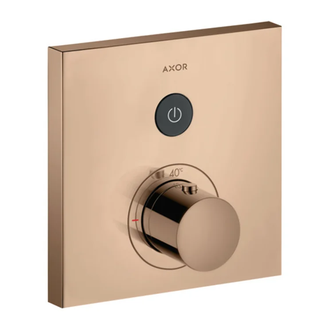 Термостат на 1 потребитель, скрытого монтажа Axor ShowerSelect (цвет - полированное красное золото) (36714300) фото 1 Aquada.com.ua
