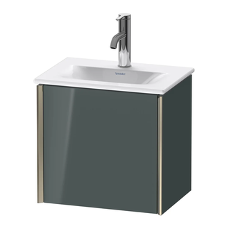 Тумба подвесная под раковину Duravit XViu 43 x 31 см, доломитово-серый глянцевый лак (XV4030LB138) фото 1 Aquada.com.ua