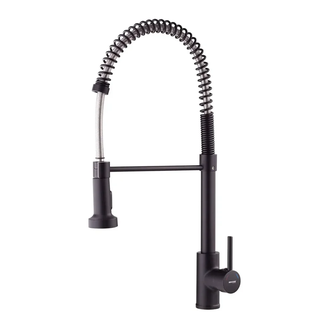 Змішувач для кухні з виливом пружина Mixxus Premium SPRING 017 BLACK (MI6951)