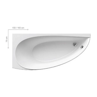 Ванна акриловая Ravak Avocado 150 х 75 см, R (исполнение справа) (CS01000000) фото 1 Aquada.com.ua