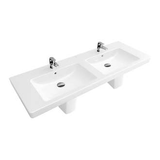 Раковина двойная Villeroy & Boch Subway 1300 х 470 мм (7175D001) фото 1 Aquada.com.ua