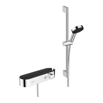 Душевая система с термостатом Hansgrohe Pulsify 105 3jet Relaxation (цвет - хром) (24260000) фото 1 Aquada.com.ua