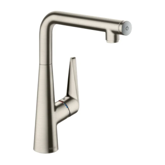 Смеситель для кухни, однорычажный Hansgrohe Talis Select S (цвет - сталь) (72820800) фото 1 Aquada.com.ua