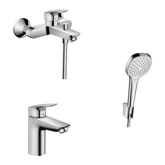 Набор смесителей для ванны 3-в-1 Hansgrohe Logis/Croma Select E (цвет - хром) (71400112) фото 1 Aquada.com.ua