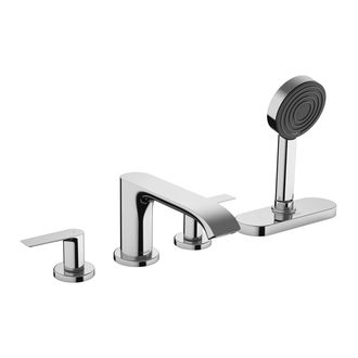 Смеситель на борт ванны Hansgrohe Vivenis (цвет - хром), с душевым гарнитуром (75444000) фото 1 Aquada.com.ua