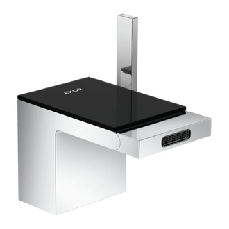 Смеситель для биде Axor MyEdition (цвет - хром/чёрное стекло) (47210600) фото 1 Aquada.com.ua