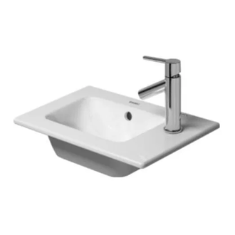 DURAVIT ME BY STARCK умывальник 43*30см, мебельный, с 1м отв. под смеситель, с переливом (0723430000) фото 1 Aquada.com.ua