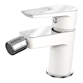 Смеситель для биде Imprese Breclav white (цвет - хром/белый) (40245W) фото 1 Aquada.com.ua