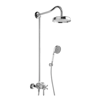 Душевая система с термостатом Axor Carlton Showerpipe (цвет - хром) (17670000) фото 1 Aquada.com.ua