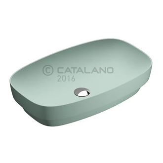 Раковина накладная на столешницу Catalano Green Lux / Colori 65 х 40 см, зелёный матовый (165AGRLXVS) фото 1 Aquada.com.ua