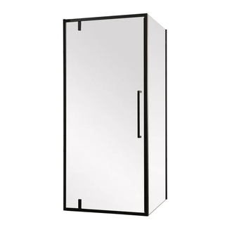 Душова кабіна без піддону Mixxus Premium BEVEL SC01-90x90x195-TR Black прозоре скло 6мм (MI6864)