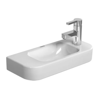 Раковина подвесная Duravit Happy D.2 50 х 22 см (отв. для смесителя слева) (0711500009) фото 1 Aquada.com.ua