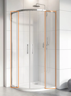 Radaway Idea PDD Комплект стенок, хром/прозрачное (387142-01-01)