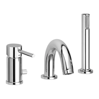 Смеситель на борт ванны Paffoni Light (цвет - хром) (LIG047CR) фото 1 Aquada.com.ua