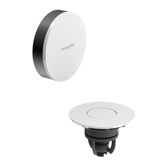 Зовнішня частина набору для зливу та переливу Hansgrohe Flexaplus II (колір – шліфований чорний хром)  58187340