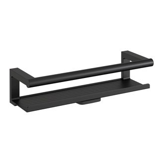 Полиця для ванної Cosmic Architect S+ 35 см в комплекті зі шкребком, чорний матовий (2353648)