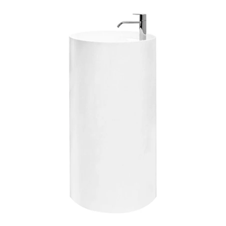 Nic-Design Умивальник окремо стоячий Nic Design Ovvio 45х85 см з отвором під змішувач, злив у підлогу, білий матовий (001452003)