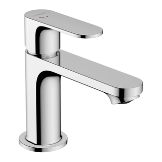 Смеситель для раковины 80 CoolStart Hansgrohe Rebris S (цвет - хром), с металлическим донным клапаном 72584000