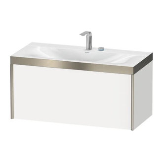 Тумба подвесная с раковиной c-bonded Duravit XViu 100 x 48 см, белый матовый (XV4611EB118P) фото 1 Aquada.com.ua