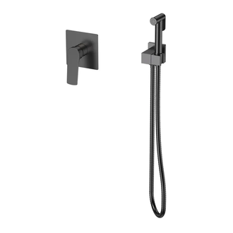 Змішувач для гігієнічного душу Mixxus Premium MONE 002 INNER Graphite вбудований з лійкою (MI6784)