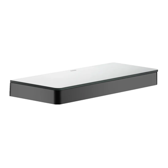 Полочка 300 мм Axor Universal Accessories, satin black/стекло матовое (42838350) фото 1 Aquada.com.ua