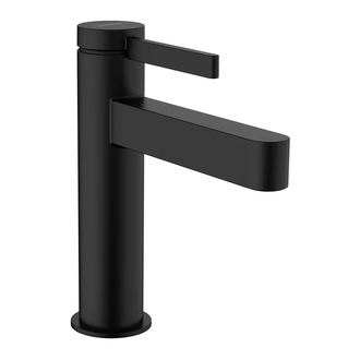 Смеситель для раковины Hansgrohe Finoris CoolStart (цвет - чёрный матовый), с донным клапаном Push Open (76024670) фото 1 Aquada.com.ua