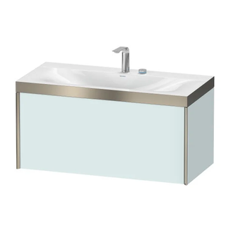 Тумба подвесная с раковиной c-bonded Duravit XViu 100 x 48 см, светло-голубой матовый (XV4611EB109P) фото 1 Aquada.com.ua