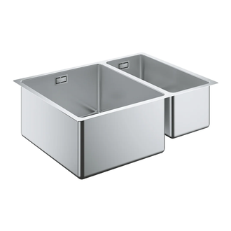 Кухонна мийка Grohe K700U 60-S 59.5/45 1.5 л, 1.5 чаші, сталь (31577SD1) (31577SD0)