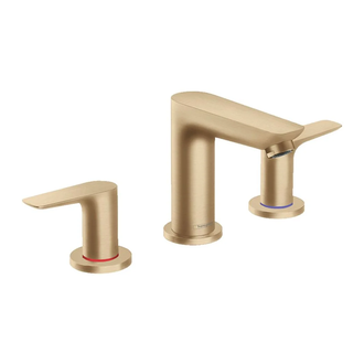 Змішувач для умивальника Hansgrohe Talis E на 3 отвори, бронза матова (71733140)