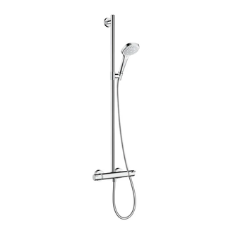 Душевой гарнитур с термостатом Hansgrohe Croma Select E (цвет - хром/белый) (27248400) фото 1 Aquada.com.ua