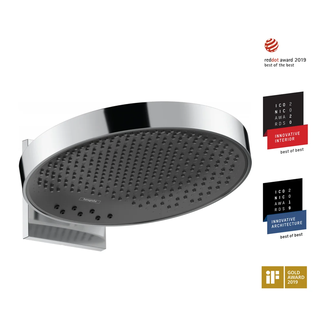 Верхний душ Ø 360 мм Hansgrohe Rainfinity, 3 типа струи (цвет - хром) (26234000) фото 1 Aquada.com.ua