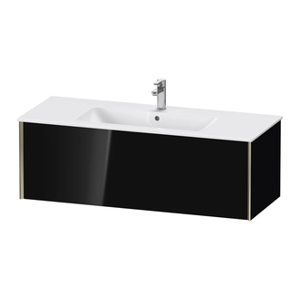 Тумба подвесная под раковину Duravit XViu 121 x 48 см, чёрный глянцевый (XV40280B140) фото 1 Aquada.com.ua