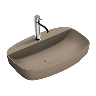 Раковина полувстраиваемая Catalano Green Lux Сolori 42 х 60 х h14 см, цвет - коричневый матовый 165GRLXNMS