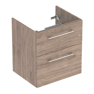Тумба под раковину Geberit Selnova Square, slim rim 60 см, орех тёмный 501.206.00.1