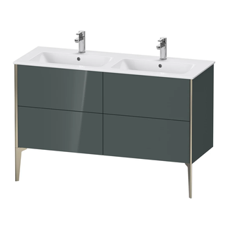Тумба напольная под раковину Duravit XViu 128 x 48 см, доломитово-серый глянцевый лак (XV44850B138) фото 1 Aquada.com.ua