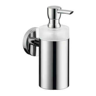 Дозатор для жидкого мыла Hansgrohe Logis (цвет - хром, стекло матовое), ёмкость 125 мл (40514000) фото 1 Aquada.com.ua