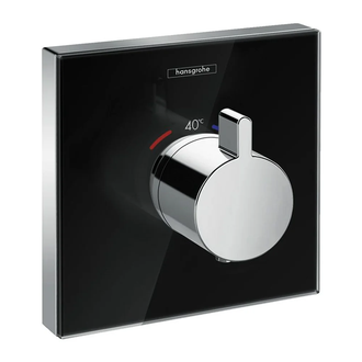 Термостат прихованого монтажу Hansgrohe ShowerSelect Glass HighFlow, Black/Chrome (15734600)
